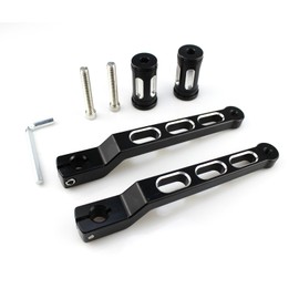 FORLETOR Motorcycle Heel Toe Gear Shift Lever + Shift Peg Replacement for Harley FL Softail, for Touring Electra Glide Road King Road Glide FLHX Street Glide Tri Glide Trikes Shifter Levers(Black)