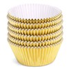 100Pcs Foil Metallic Cupcake Liners Baking Muffin Paper Cups Cases