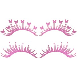 beinkmake 2Pairs Car Headlight Bling Eyelashes Stickers High Intensity Pink Reflective Waterproof Safety Funny Auto Eyelid Decoration for Car Truck Headlamp Headlight