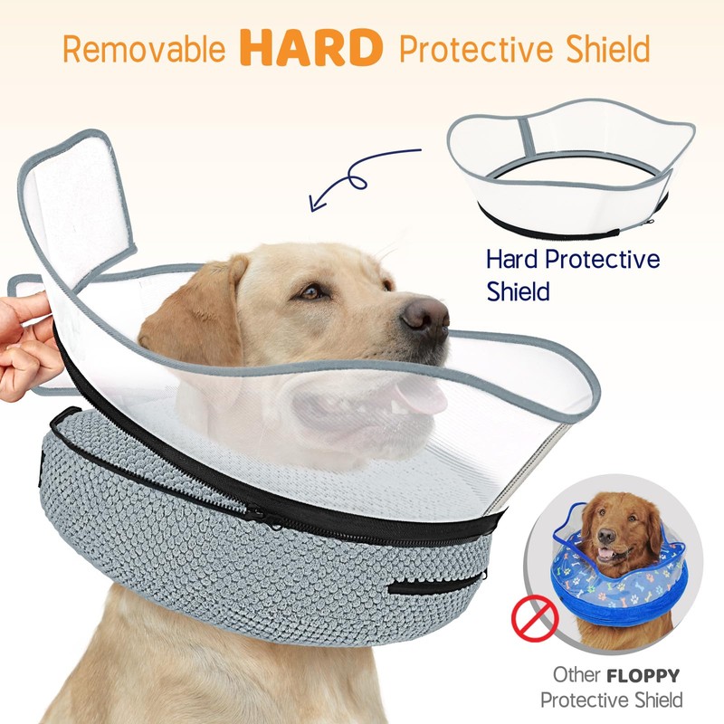 Supet Raised Inflatable Dog Cone Alternative Collars for After Surgery,