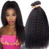 Paquetes De Cabello 12A Yaki Cabello Humano Recto Rizado 3