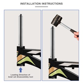 eMagTech 1 x Bicycle Bowl Disassembly Tool Headset Removal Tool Bowl Headset Press-Fit Puller for Mountain Bike Road Bike