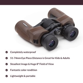 Oberwerk 6.5x32 Lightweight Binocular - Professional Binculars for Adults & Kids/Birdwatching/Hunting/Waterproof/Astronomy/Adjustable Eye Spacing