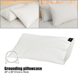 Grounding Pillowcase Silver Conductive Grounding Mat for Better Sleep Safe Fits (20x30in) 1PCS