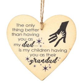 New Grandpa Gifts First Time Grandpa Christmas Ornament Fathers Day Birthday Gifts for Daddy Gifts for Home Decor Hanging Wood Sign Decor Soon to Be Grandpa Gift New Papa Grandad Grandfather Gift Idea
