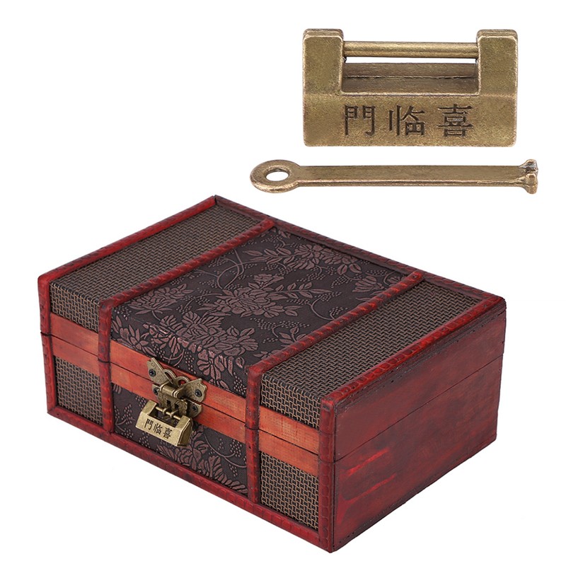 Classical Wooden Jewelry Storage Box Chest Case Holder Organizer with