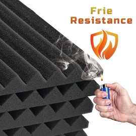 28 Pack Acoustic Foam Panels, 12 x 12 x 1 Inches Mirovant Designed Sound Proof Foam Panels for Walls Black Soundproofing Wedges Studio Foam Noise Absorbing