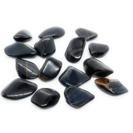Blue Tigers Eye Small Crystal Tumbled Stones - 5 Pc