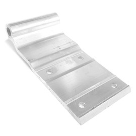 Aurora Aluminum Metallic Mill Great Dane Style 4-Hole w/Bushing 3-7/8" x 8-5/16" Door Hinge Semi Commercial Truck Trailer