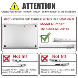 YSCLBAHUK for 2022 2023 2024 2025 MacBook Air 13 inch Case M4 A3240 M3 A3113 M2 A2681 Cover, Pattern Plastic Hard Shell Case & KeyboardCover & ScreenFilm for Mac Air 13.6 M4 2024, Flower & Butterfly