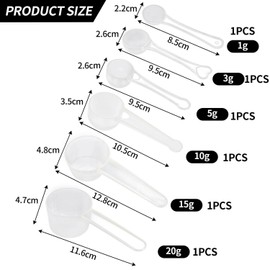 6 Pieces Clear Measuring Spoons, Plastic Measuring Spoons, Plastic Dispensers, Kitchen Measuring Spoons, Kitchen Utensils
