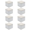 Muretnze 8 Pcs White Self-Adhesive Furniture Bed Risers, Square Heavy