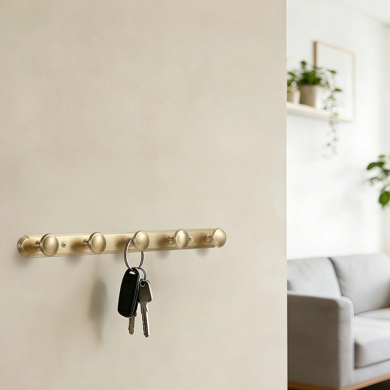 Goo-Ki 1 Pack Champagne Bronze Coat Rack Wall Mount Heavy