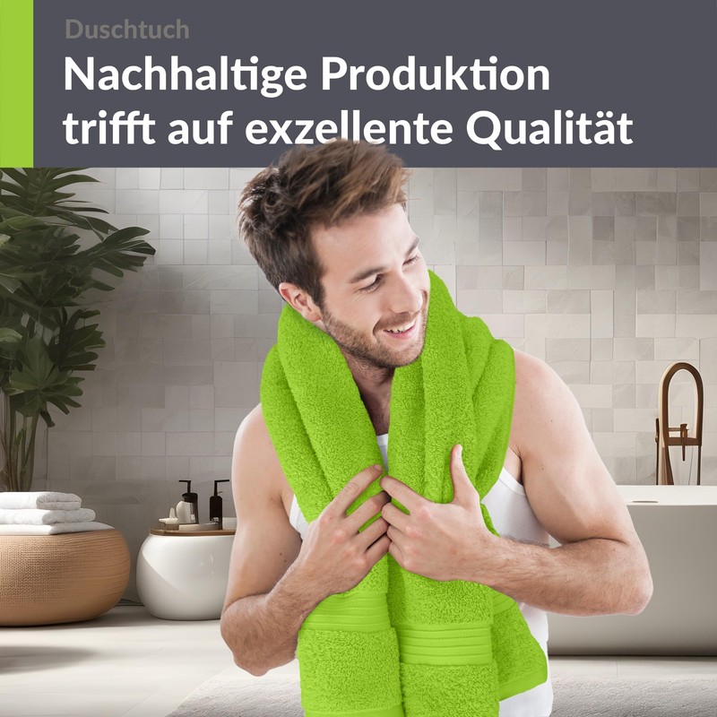 Lashuma Linz Beach Towel Apple Green Cotton Bath Towel for