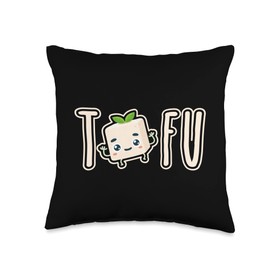 TOFU, Funny graphic Vegetarian Vegan Throw Pillow