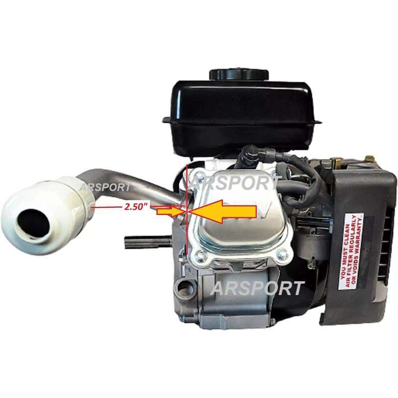 andrei-x Exhaust with Muffler for: Predator 3HP 79cc from Harbor