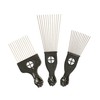 Pack of 3 Metal Hair Pick Combs Afro Pick Comb