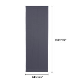 PATIKIL Blackout Door Curtain, 25 Inch W x 72 Inch L French Window Door Half Curtain Thermal Insulated Blackout Shades with Adjustable Tie Back for Kitchen Home, 1 Panel, Dark Gray