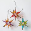 Handcrafted Stained Glass Moravian Star Ornament 3D Fair Trade Christmas