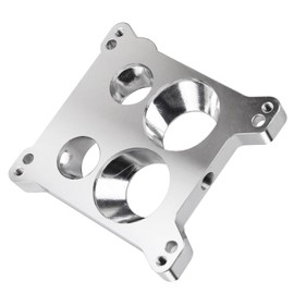 Edel-Brock #2696 Carburetor Spacer,Spread Bore To Square Bore Carburetor Adapter 0.85 In,Aluminum Carb Adapter For Stock Quadrajet & Thermo-Quad Manifold,Include Plate Gasket Studs Nuts Bolts Kits