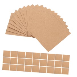 Mobestech 100pcs Blank Name Plates for Weddings Table Cards for Banquet Settings Self Standing Place Cards for Birthday Parties DIY Table Decor Brown Cardstock