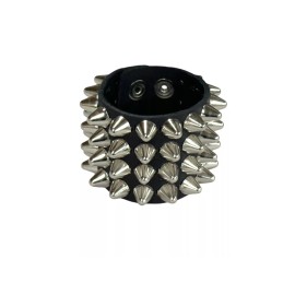 Unbranded Conehead UK77 Studded Cuff Genuine Leather Punk Goth Thrash Metal Style Bracelet