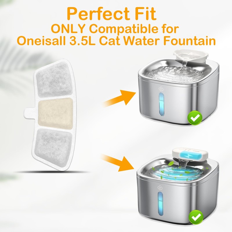 16 Pack Replacement Filters for Oneisall PW04 3.5L Wireless Cat