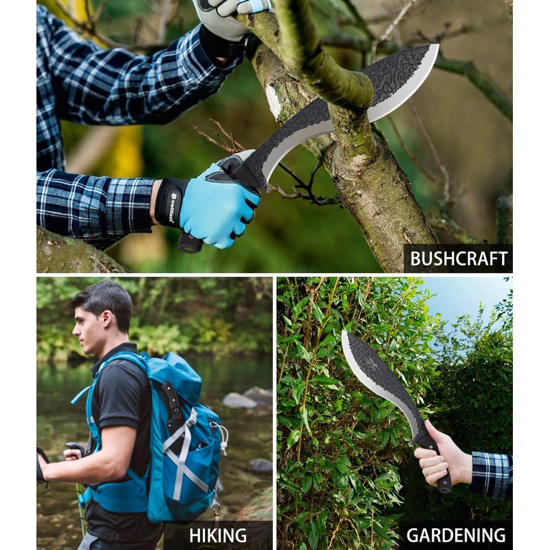 JXE JXO Machete, 14.5" Full Tang Machete for Cutting Trees