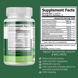 Pelican Vitamins Flexi Genics- Joint & Mobility Health Support- 5 Bottles- 300 Capsules