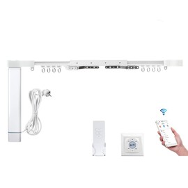 Smart Curtains System, Electric Curtain Track Works with Apple Homekit, Automatic Curtain Opener with Electric Curtain Tracks, Compatible with Alexa Google Home Apple Home (3.1M (122 inch))