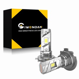 CIWENDAN H7 LED Headlight, Explosive Light, For 12,000 LM Cars, Compatible with New Vehicle Inspection, High Power CSP LED Chip, 3x Brightness Up, Compatible with DC12V Cars, White 6500K, Constant