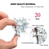 Yoliko 20 Sets (80 Pcs Total) Silver Zinc Coated 1/4"-20