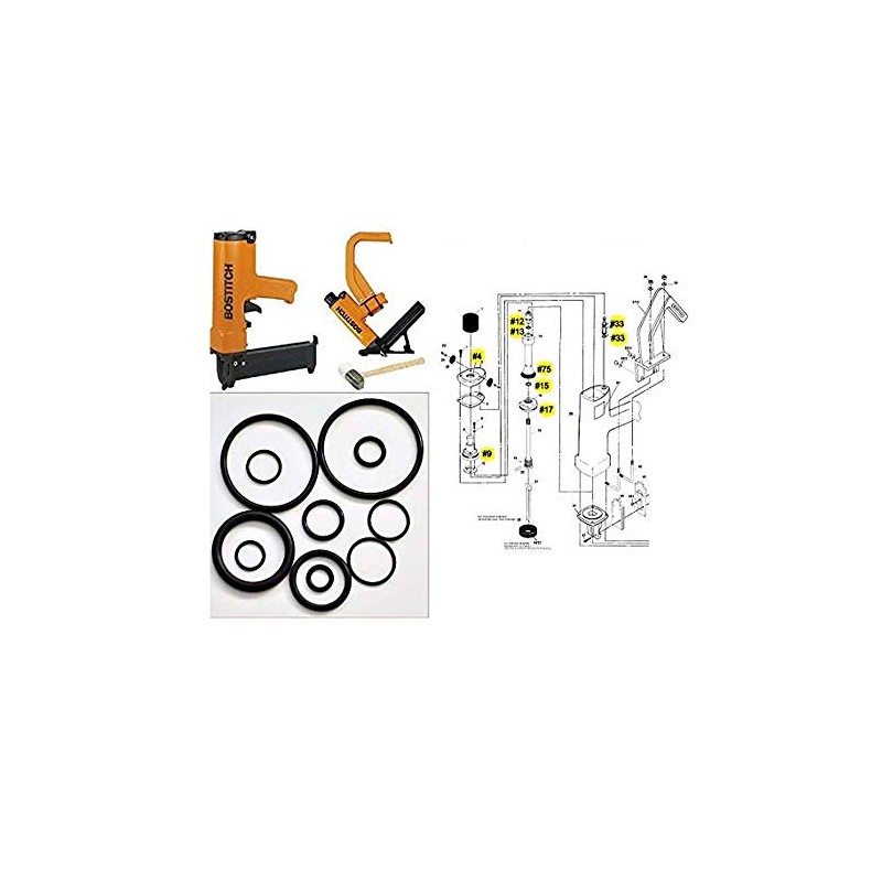 Hakatop O-Ring Tool Repair Kit for MIII MIIIFN MIIIFS Bostitch