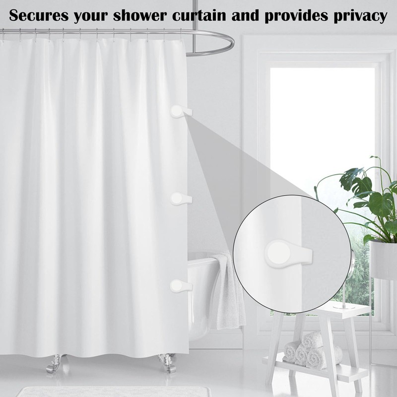 3Pcs Magnetic Shower Curtain Clips, Shower Curtain Hooks, Not Easy