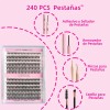 Diy Extensiones Pestañas , Kit De Racimos De Pestañas Mixto
