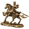 Tofficu 2pcs Brass Horse Riding Statue Elegant Table Decor for