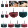 Mardatt 10Pcs Non Woven Abrasive Buffing Pads Wheels Drill Attachment