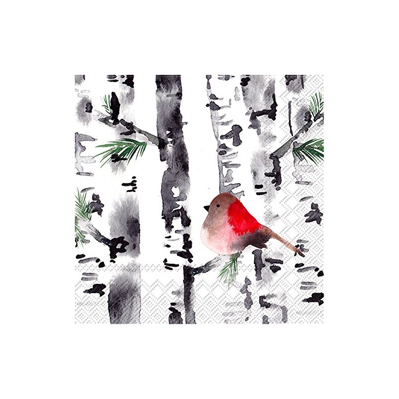 Boston International IHR Christmas 3-Ply Cocktail Napkins Decorative, 20-Count, 6.5"