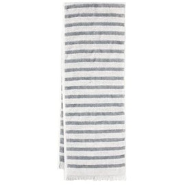 ECO de Cool Feel Scarf, Made in Japan, Cool Towel, Summer, 6.3 x 35.4 inches (16 x 90 cm), Gray, Cool Border CLBD-100C GY
