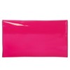JNB Faux Patent Leather Glossy Envelope Clutch, Fuchsia, Medium