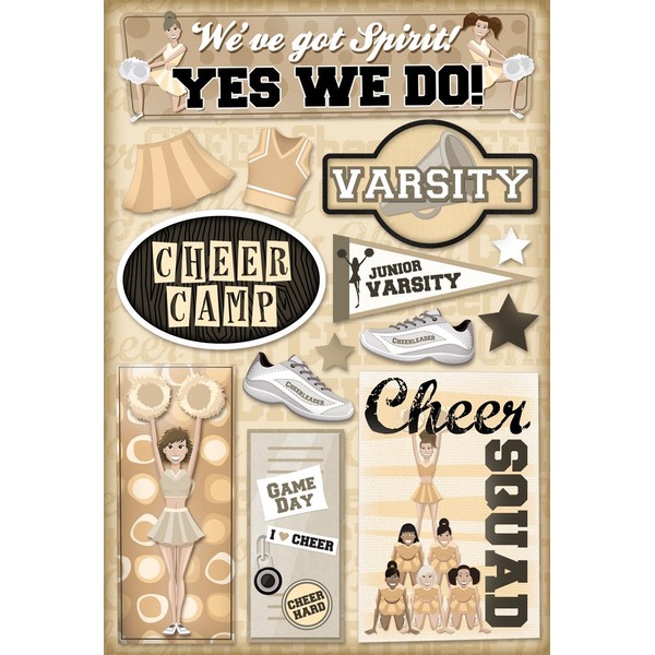 KAREN FOSTER Design Acid and Lignin Free Scrapbooking Sticker Sheet,