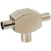 Premium Cord TV Aerial Splitter IEC 75 Ohm 1xF-2xM