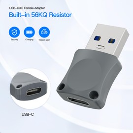 AWINNER 𝟮𝟬𝟮𝟯 𝐔𝐩𝐠𝐫𝐚𝐝𝐞𝐝 Type C to USB Adapter, USB C to USB, USBC to USB 2 Pack (Gray)