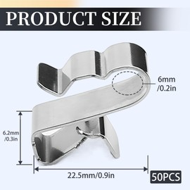 50 Stück Solarkabel Kabelclips, Solar Pv Kabelklemmen Kabelorganizer, Anhänger Drahtclips Solarmodul Kabelclip, Mehrzweck Silber Metall Kabelklemmen Für Kabel Management Solarpanel