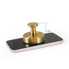 Picowe Suction Cup Hooks Stainless Steel Wreath Hanger Shower Wall Storage Hook Organizer for Hanging Tower Clothes Bags Keys Hats Decorations Wreath (Golden, 2PCS)