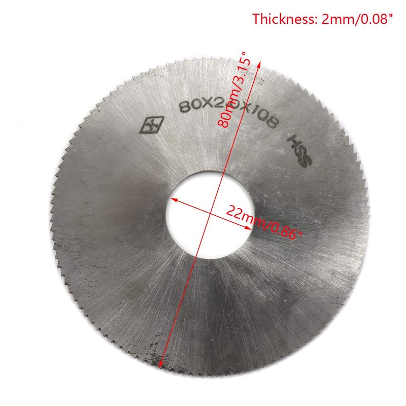 Rannb Slitting Saw Blade 108 Teeth Circular HSS Slitting Saw
