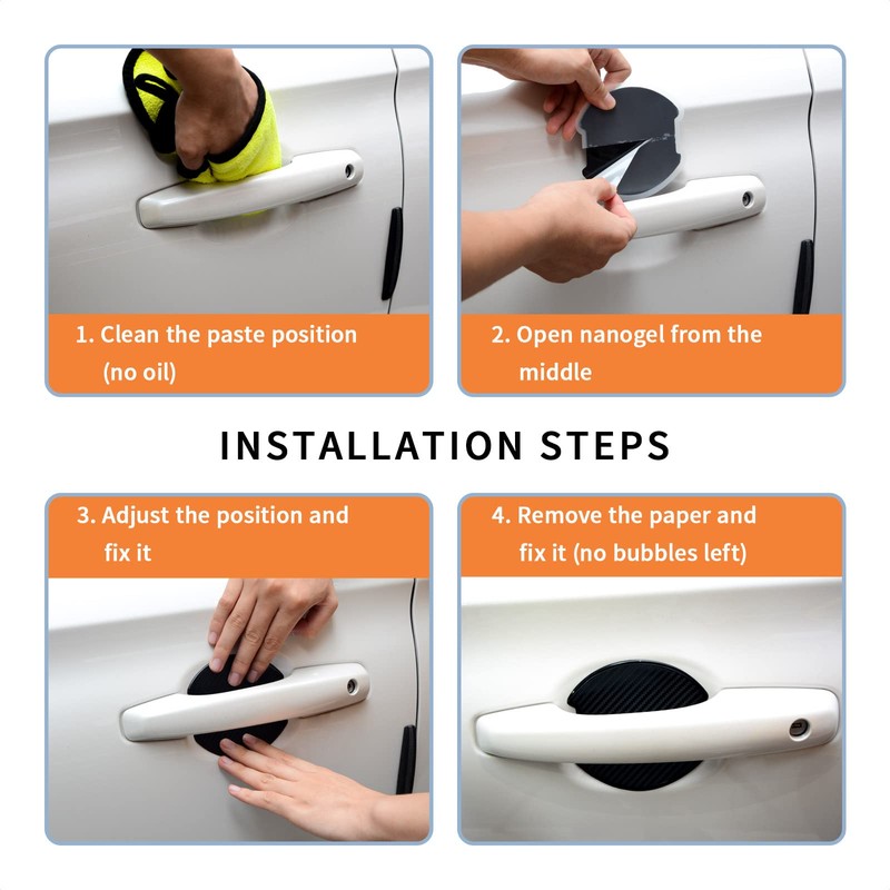 TANGSEN 車用 ドアハンドルプロテクター 車ドアハンドル カバー シール ステッカー 傷隠し保護 ガード 引っかき傷