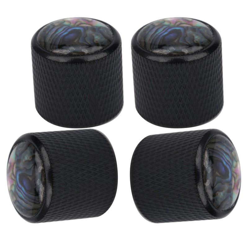 4 Pcs Electric Bass Knob Dome Metal High End Shell