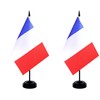 JBSJBS France Desk Flag 12" Solid Pole Deluxe Set French