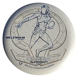 Millennium Golf Discs Millennium Limited Edition XXL Stamp 50th Run Commemorative Standard Omega Supersoft Putter Golf Disc [Colors May Vary] - 173-175g